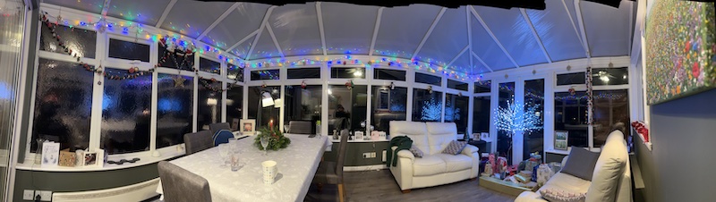 Panorama photo of the conservatory
